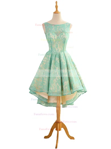 Informal A-line Scoop Neck Lace Asymmetrical Ruffles Backless Prom Dresses #Favs020102830