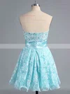 A-line Sweetheart Lace Short/Mini Beading Homecoming Dresses #Favs02042339