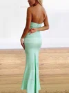 Trumpet/Mermaid Strapless Silk-like Satin Ankle-length Prom Dresses #Favs020104418