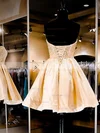 A-line Sweetheart Satin Short/Mini Pearl Detailing Popular Prom Dresses #Favs020102464
