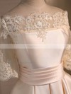 Ball Gown Off-the-shoulder Satin Short/Mini Appliques Lace 1/2 Sleeve New Prom Dresses #Favs020103039