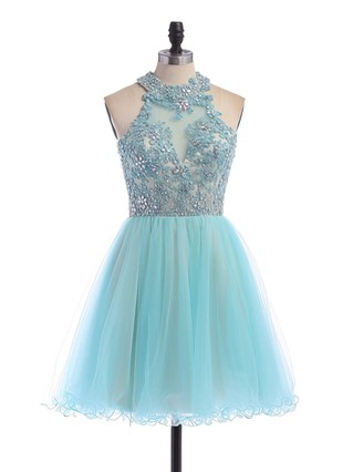 Short/Mini A-line Scoop Neck Tulle Beading Open Back Amazing Homecoming Dresses #Favs020100862 Short/Mini A-line Scoop Neck Tulle Beading Open Back Amazing Homecoming Dresses #Favs020100862