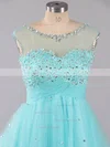 A-line Scoop Neck Tulle Short/Mini Beading New Arrival Homecoming Dresses #Favs020101797