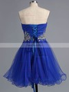 Famous A-line Sweetheart Tulle Short/Mini Crystal Detailing Royal Blue Homecoming Dresses #Favs020101916