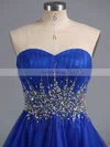 Famous A-line Sweetheart Tulle Short/Mini Crystal Detailing Royal Blue Homecoming Dresses #Favs020101916