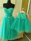 Elegant Sweetheart Tulle with Pearl Detailing Knee-length Prom Dresses #Favs020102040