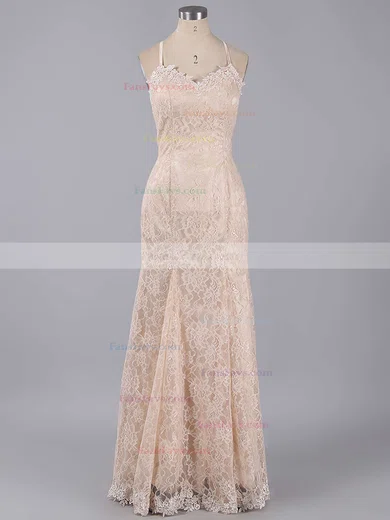 Trumpet/Mermaid Sweetheart Lace Sweep Train Appliques Lace Prom Dresses #Favs02016794