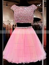 Princess Scoop Neck Tulle Short/Mini Crystal Detailing Homecoming Dresses #Favs020102546
