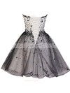 A-line Sweetheart Tulle Short/Mini Beading Homecoming Dresses #Favs020102560