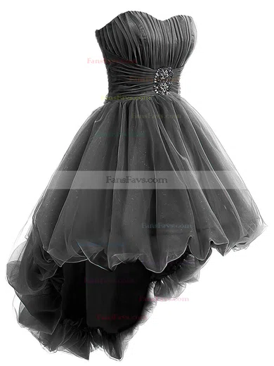 Princess Sweetheart Tulle Asymmetrical Beading Different Prom Dresses #Favs020102748