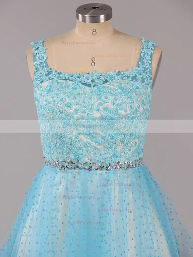 Ball Gown Square Neckline Tulle Short/Mini Beading Homecoming Dresses #Favs02019155