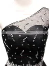New Tulle Beading Short/Mini Little Black One Shoulder Prom Dress #Favs02019809