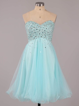 A-line Sweetheart Tulle Short/Mini Ruffles Homecoming Dresses #Favs02051314 A-line Sweetheart Tulle Short/Mini Ruffles Homecoming Dresses #Favs02051314