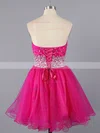 A-line Sweetheart Tulle Short/Mini Crystal Detailing Homecoming Dresses #Favs02111410