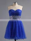 A-line Sweetheart Tulle Short/Mini Crystal Detailing Homecoming Dresses #Favs02111410