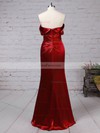 Sheath/Column Off-the-shoulder Silk-like Satin Floor-length Split Front Prom Dresses #Favs020105047