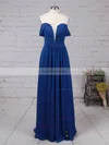 A-line Off-the-shoulder Chiffon Floor-length Ruffles Prom Dresses #Favs020105083
