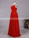 A-line One Shoulder Chiffon Floor-length Beading Prom Dresses #Favs020105090