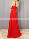 A-line One Shoulder Chiffon Floor-length Beading Prom Dresses #Favs020105090