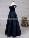 Princess Off-the-shoulder Satin Velvet Floor-length Pockets Prom Dresses #Favs020105101