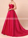 Ball Gown Sweetheart Satin Sweep Train Prom Dresses #Favs020105104
