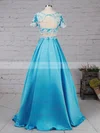 Ball Gown Scoop Neck Satin Floor-length Beading Prom Dresses #Favs020105140