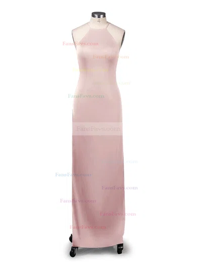 Sheath/Column Scoop Neck Jersey Floor-length Prom Dresses #Favs020104474