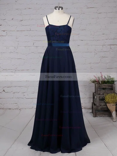 A-line Scoop Neck Chiffon Floor-length Appliques Lace Prom Dresses #Favs020105862