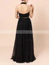 A-line Halter Chiffon Floor-length Sashes / Ribbons Prom Dresses #Favs020105869