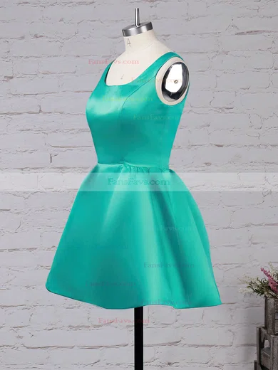 A-line Square Neckline Satin Short/Mini Prom Dresses #Favs020105898
