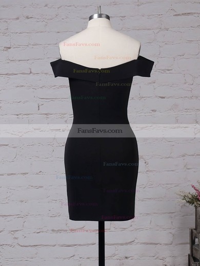 Sheath/Column Off-the-shoulder Stretch Crepe Short/Mini Prom Dresses #Favs020105904
