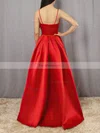 Ball Gown Scoop Neck Satin Asymmetrical Prom Dresses #Favs020105912