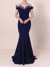 Trumpet/Mermaid Off-the-shoulder Stretch Crepe Floor-length Prom Dresses #Favs020105922