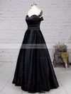 Princess Off-the-shoulder Satin Floor-length Beading Prom Dresses #Favs020105925
