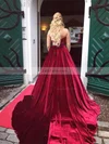 Ball Gown Sweetheart Velvet Court Train Prom Dresses #Favs020106125
