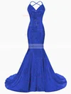 Trumpet/Mermaid V-neck Sequined Sweep Train Prom Dresses #Favs020106183