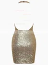 Sheath/Column Halter Sequined Short/Mini Prom Dresses #Favs020106190