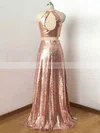 A-line Scoop Neck Sequined Floor-length Prom Dresses #Favs020106200