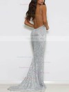 Trumpet/Mermaid V-neck Sequined Sweep Train Prom Dresses #Favs020106202