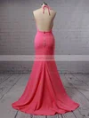Trumpet/Mermaid Halter Jersey Floor-length Prom Dresses #Favs020106221
