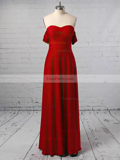 Sheath/Column Off-the-shoulder Jersey Floor-length Split Front Prom Dresses #Favs020106241