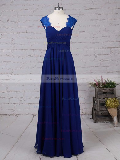 Sheath/Column Sweetheart Lace Chiffon Sweep Train Ruffles Prom Dresses #Favs020102218
