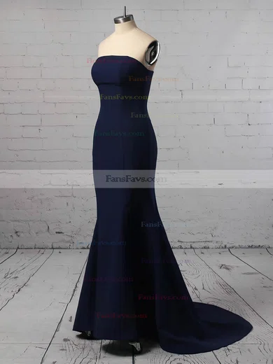 Trumpet/Mermaid Strapless Jersey Floor-length Prom Dresses #Favs020106274