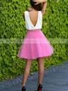 A-line V-neck Organza Short/Mini Prom Dresses #Favs020106310