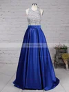 Ball Gown Halter Satin Floor-length Beading Prom Dresses #Favs020102391