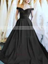 Ball Gown Off-the-shoulder Satin Floor-length Sashes / Ribbons Prom Dresses #Favs020106386