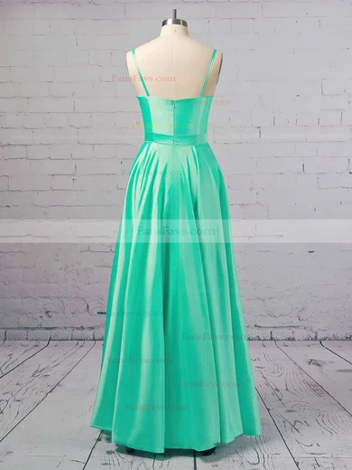 Princess Scoop Neck Taffeta Floor-length Pockets Prom Dresses #Favs020106390