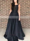 Princess Scoop Neck Taffeta Floor-length Pockets Prom Dresses #Favs020106390