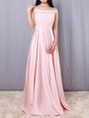 A-line Off-the-shoulder Lace Satin Floor-length Prom Dresses #Favs020105042