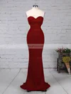 Sheath/Column Sweetheart Jersey Sweep Train Prom Dresses #Favs020105854